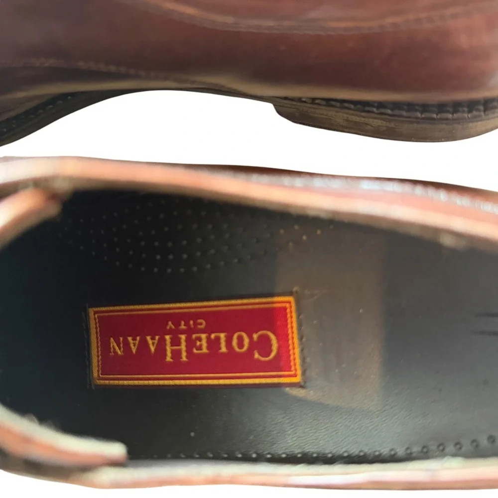 Cole Haan City Mens Brown Leather Split Toe Oxford Dress Shoes 10 M